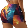 thumbnail image 1 of Lsque Dreamy Night Sky White Horse Pattern High Waisted Biker Shorts for Women-Tummy Control Fitness Athletic Workout Running Yoga Gym Shorts,Moisture-Wicking-XX-Large, 1 of 9