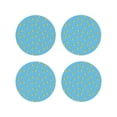 thumbnail image 1 of Lsque Duck Swimming Pattern 4" Drink Coasters Set of 4, PVC Leather Absorbent Coasters, Table Coaster Set Decorative Coffee Cup Coasters Housewarming Gift -Round Shape, 1 of 6