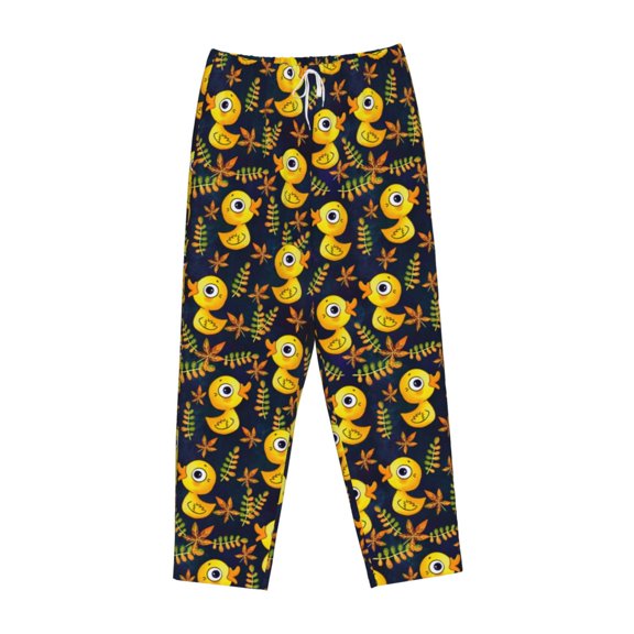 Lsque Ducks Print Women's Pajama Pants, Lounge Pant - Comfortable Home Wear,Elastic Waistband, Stylish Design-Small