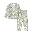 thumbnail image 1 of Lsque Ducky Pattern Long Sleeve Pajama Set for Women - Soft 2-Piece Sleepwear and Loungewear Set with Pockets, Comfy Nightwear-Medium, 1 of 7