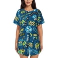 thumbnail image 1 of Lsque Dump Truck Women's Short-Sleeved Pajama Set - 2 Piece Soft and Lightweight Sleepwear Set-3X-Large, 1 of 9