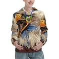 thumbnail image 1 of Lsque Eagle With USA Flags Pattern Casual Women's Hoodie,Hooded Sweatshirt with Kangaroo Pocket,Pullover Hoodie with Eye-catching Drawstrings-Small, 1 of 7