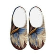thumbnail image 1 of Lsque Eagle With USA Flags Pattern Womens Comfort Cotton on Scuff With Memory Foam and Anti-skid Sole Slipper-42/43, 1 of 7