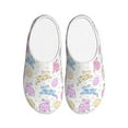thumbnail image 1 of Lsque Easter Colorful Rabbit Pattern Womens Comfort Cotton on Scuff With Memory Foam and Anti-skid Sole Slipper-37/38, 1 of 7