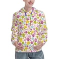 thumbnail image 1 of Lsque Easter Egg Pattern Casual Women's Hoodie,Hooded Sweatshirt with Kangaroo Pocket,Pullover Hoodie with Eye-catching Drawstrings-Small, 1 of 7
