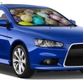 thumbnail image 1 of Lsque Easter Egg1 Car Windshield Sun Shade | Accordion Folding Style Auto Shade for Car Truck SUV Van | Blocks UV Rays Sun Visor Protector | Medium, 1 of 7
