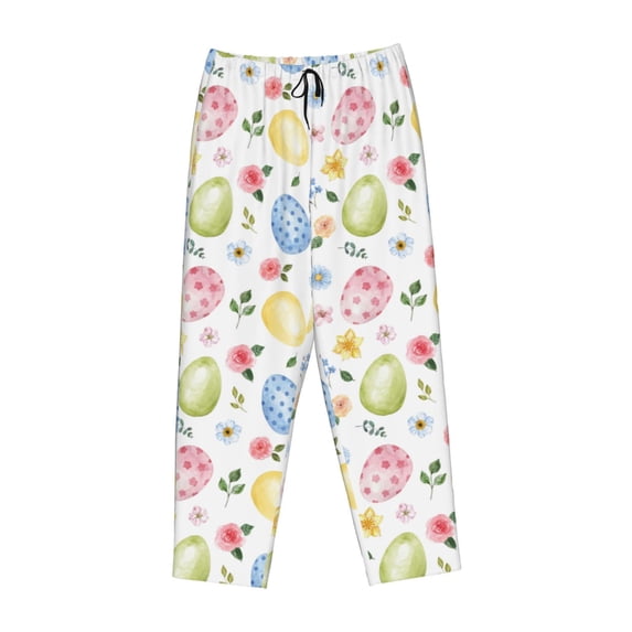 Lsque Easter Egg3 Print Women's Pajama Pants, Lounge Pant - Comfortable Home Wear,Elastic Waistband, Stylish Design-Medium