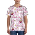 thumbnail image 1 of Lsque Easter Rabbit Pattern Mens Polo Golf Shirts Funny Graphics Shorts Sleeve Button Shirts Baseball T-shirt-Large, 1 of 7