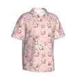 thumbnail image 1 of Lsque Easter Rabbit pattern Hawaiian Shirt for Men, Unisex Summer Beach Casual Short Sleeve Button Down Shirts-, 1 of 9