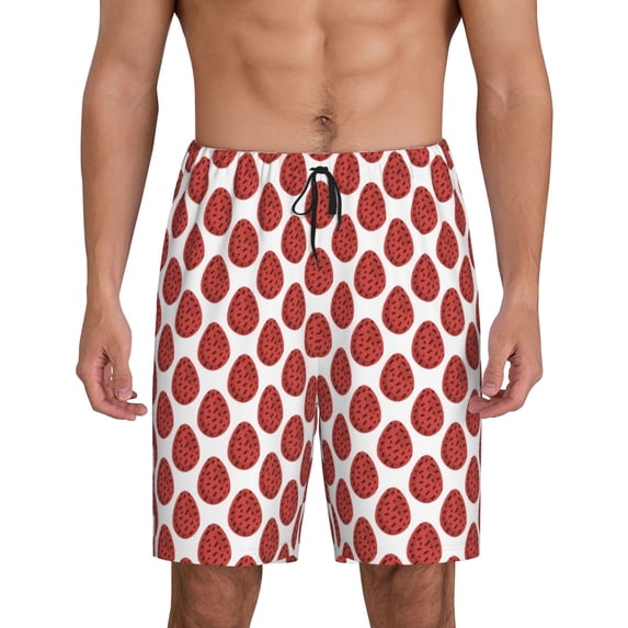 Lsque Easter eggs Pattern Mens Sleep Pajama Shorts,Short Pajama Pants, Cotton Ultra-Soft Knit-4X-Large