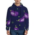 thumbnail image 1 of Lsque Eggplant Pattern Casual Men's Hoodie,Hooded Sweatshirt with Kangaroo Pocket,Pullover Hoodie-4X-Large, 1 of 7