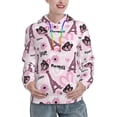 thumbnail image 1 of Lsque Eiffel Tower and Butterflies Pattern Casual Women's Hoodie,Hooded Sweatshirt with Kangaroo Pocket,Pullover Hoodie with Eye-catching Drawstrings-Large, 1 of 7