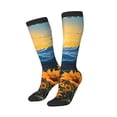 thumbnail image 1 of Lsque Elegant Sunset Sunflower Printed Crew Socks Men's Women's LightWeight Thin Casual Calf Socks ,Knee High Socks,Cotton Socks, 1 of 9