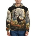 thumbnail image 1 of Lsque Enchanted Deer In Cave Pattern Casual Men's Hoodie,Hooded Sweatshirt with Kangaroo Pocket,Pullover Hoodie-Large, 1 of 7