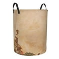 thumbnail image 1 of Lsque Engraved Coffee On Kraft Paper pattern Laundry Hamper Basket, Tall Woven Rope Hamper Basket for Clothes, Lightweight Storage Basket, Collapsible Waterproof-Small, 1 of 8