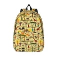 thumbnail image 1 of Lsque Ethnic African Pattern Canvas Daypack, Durable Backpack, High-quality Versatile Backpack,Vintage Compact Backpack-Small, 1 of 6
