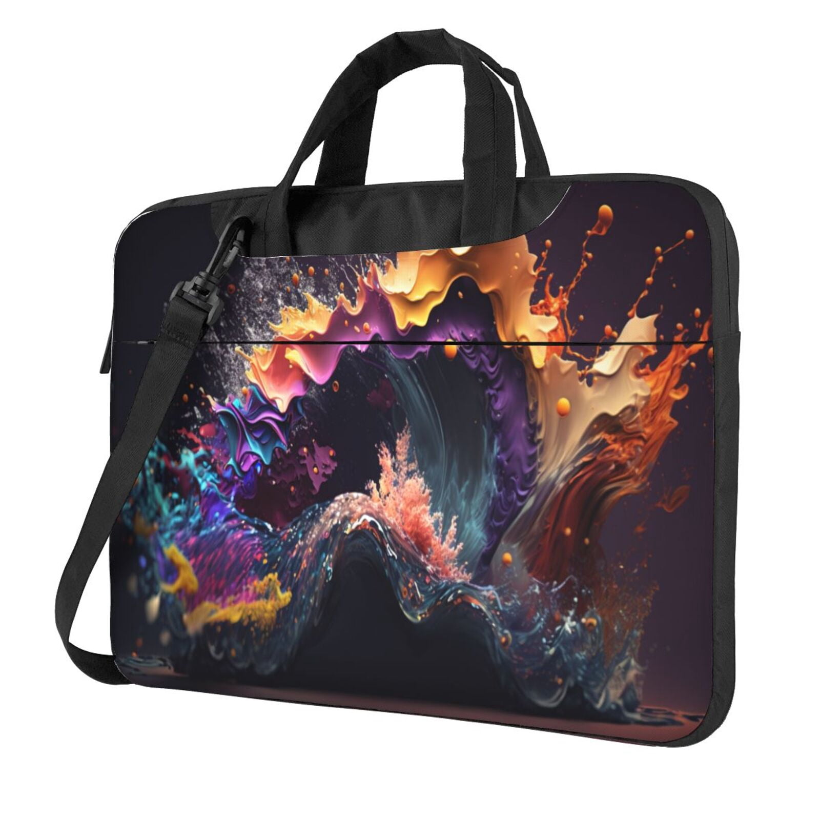 Lsque Explosive Fluid Splash Art Pattern Laptop Bag – Portable & Slim ...