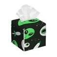 thumbnail image 1 of Lsque Eyeball Monster Printed Tissue Box Cover Holder, Facial Paper Organizer Dispenser,Square with Bottom Belt, PVC Leather Decorative Organizer, 1 of 7