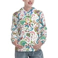 thumbnail image 1 of Lsque Fairy Flower Pattern Casual Women's Hoodie,Hooded Sweatshirt with Kangaroo Pocket,Pullover Hoodie with Eye-catching Drawstrings-Large, 1 of 7