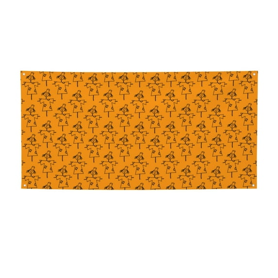 Lsque Fall Cute Simple Scarecrow Pattern Party Banner, Festive Banner , Holiday Celebrations and Events for Carnival Birthday Party Festival Decorations-Medium