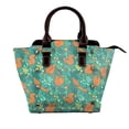 thumbnail image 1 of Lsque Fall Forest Squirrel Pattern Leather Rivet Shoulder Bag – Elegant Genuine Leather & Microfiber PU Crossbody with Detachable Adjustable Strap, 1 of 5