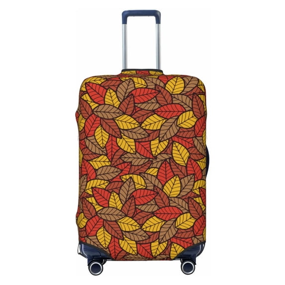 Lsque Fall Leaves Printed Luggage Cover, Travel Luggage Protector,Scratch and Dirt Resistant, Fits 18-32 Inch Luggage - Small