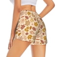 thumbnail image 1 of Lsque Fall Leaves Printed Women's Running Shorts with Liner Pockets,Elastic Quick Dry Workout Athletic Gym Yoga Shorts,Womens High Waist Shorts-X-Large, 1 of 9