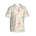 thumbnail image 1 of Lsque Fall Rabbit pattern Hawaiian Shirt for Men, Unisex Summer Beach Casual Short Sleeve Button Down Shirts-3X-Large, 1 of 9