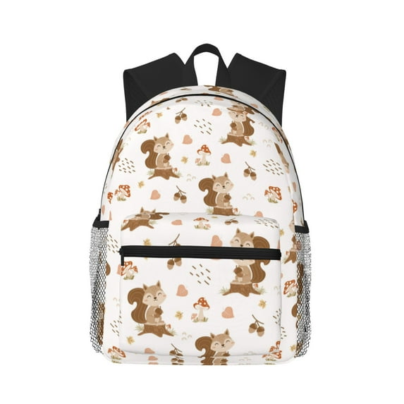 Lsque Fall Squirrel Classic Casual Backpack - Large Capacity Water-Resistant Backpack for School, Work, Travel, and Outdoor Activities