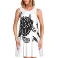 thumbnail image 1 of Lsque Family Of Sea Turtles Pattern Summer Dresses for Women – Sleeveless T-Shirt Swing Sundress, Perfect for the Beach and Casual Days, 1 of 7