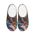 thumbnail image 1 of Lsque Fantasy Colorful Beast Pattern Womens Comfort Cotton on Scuff With Memory Foam and Anti-skid Sole Slipper-42/43, 1 of 7