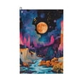 thumbnail image 1 of Lsque Fantasy Cosmic Landscape Premium Golf Towel - Ultra Absorbent and Quick Drying Microfiber Towel with Carabiner - Gift for Men -24" X 16", 1 of 8