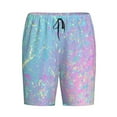 thumbnail image 1 of Lsque Fantasy Gradient Mens Sleep Pajama Shorts,Short Pajama Pants, Cotton Ultra-Soft Knit-Large, 1 of 9