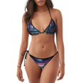 thumbnail image 1 of Lsque Fantasy Landscape Starry Night Pattern Women Two Piece Swimsuit Sexy Swimwear Halter String Triangle Bikini Sets, 1 of 6