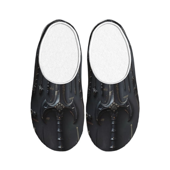 Lsque Fantasy Medieval Weaponry Pattern Womens Comfort Cotton on Scuff With Memory Foam and Anti-skid Sole Slipper-44/45