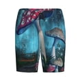 thumbnail image 1 of Lsque Fantasy Mushrooms Mens Sleep Pajama Shorts,Short Pajama Pants, Cotton Ultra-Soft Knit-4X-Large, 1 of 9
