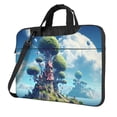 thumbnail image 1 of Lsque Fantasy Treehouse Planet Scene Pattern Laptop Bag – Portable & Slim Single-Shoulder Computer Case with Adjustable Strap, Protective, Lightweight for 13”/14”/15.6” Laptops, 1 of 8