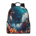 thumbnail image 1 of Lsque Fantasy Underwater Adventure Pattern Backpack – School Travel Canvas Daypack with Ergonomic Padded Straps, Multiple Compartments & Leather Handle, 1 of 5