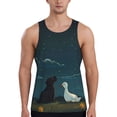thumbnail image 1 of Lsque Farm Dog Duck Moonlight Pattern Mens Tank Tops Muscle Athletic Quick Dry Sleeveless Workout Fitness T Shirts Beach Tank Top, Loose-fit Sleeveless Shirt for Men-Medium, 1 of 7