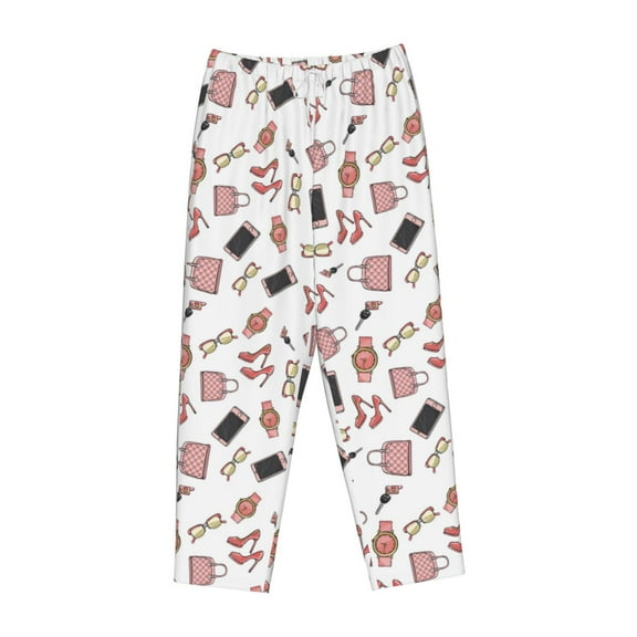 Lsque Fashion Print Women's Pajama Pants, Lounge Pant - Comfortable Home Wear,Elastic Waistband, Stylish Design-Medium