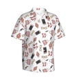 thumbnail image 1 of Lsque Fashion pattern Hawaiian Shirt for Men, Unisex Summer Beach Casual Short Sleeve Button Down Shirts-Medium, 1 of 1