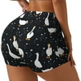 thumbnail image 1 of Lsque Fashionable Goose Pattern High Waisted Biker Shorts for Women-Tummy Control Fitness Athletic Workout Running Yoga Gym Shorts,Moisture-Wicking-, 1 of 9