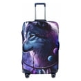 thumbnail image 1 of Lsque Feathered Wolf Printed Luggage Cover, Travel Luggage Protector,Scratch and Dirt Resistant, Fits 18-32 Inch Luggage - Small, 1 of 9