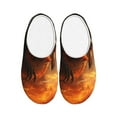 thumbnail image 1 of Lsque Fiery Dragon Of Chaos Pattern Womens Comfort Cotton on Scuff With Memory Foam and Anti-skid Sole Slipper-37/38, 1 of 7