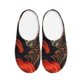 thumbnail image 1 of Lsque Fiery Floral Pattern Pattern Womens Comfort Cotton on Scuff With Memory Foam and Anti-skid Sole Slipper-44/45, 1 of 7