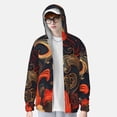 thumbnail image 1 of Lsque Fiery Floral Pattern UPF 50+ Lightweight Sun Protection Men's Women's Long Sleeve Shirt, Hoodie Performance -X-Large, 1 of 9