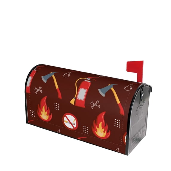 Lsque Fire Extinguisher Mailbox Cover Standard Size ,Magnetic Mailbox Covers Post Wraps Letter Box Cover -25.5x21 in