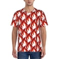 thumbnail image 1 of Lsque Fire Symbols Pattern Mens Polo Golf Shirts Funny Graphics Shorts Sleeve Button Shirts Baseball T-shirt-3X-Large, 1 of 7