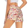thumbnail image 1 of Lsque Firefighter Icons Printed Women's Running Shorts with Liner Pockets,Elastic Quick Dry Workout Athletic Gym Yoga Shorts,Womens High Waist Shorts-Small, 1 of 9