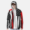 thumbnail image 1 of Lsque Firefighters USA Flag UPF 50+ Lightweight Sun Protection Men's Women's Long Sleeve Shirt, Hoodie Performance -XX-Large, 1 of 9